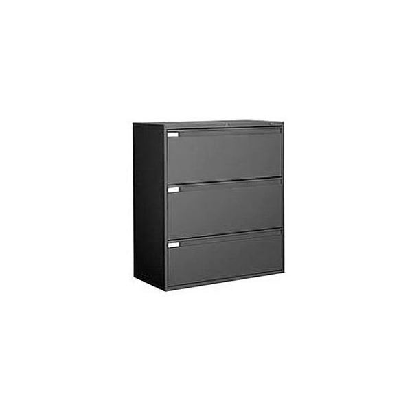 Gec Global 9300 Series 36"W 3 Drawer Binder Lateral File - Black 9336-P-3F1HBLK - main